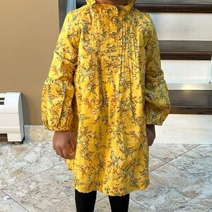 Yellow floral shift dress. Wore once.